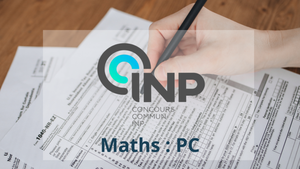 CCINP Maths Sujet 2024 PC Génération Prépa