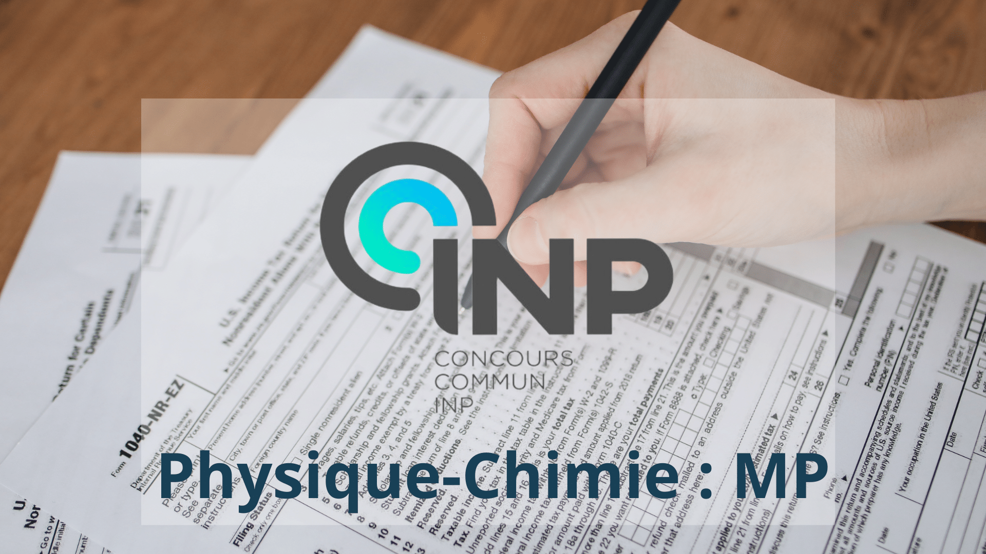 CCINP PhysiqueChimie Sujet 2024 MP MPI Génération Prépa