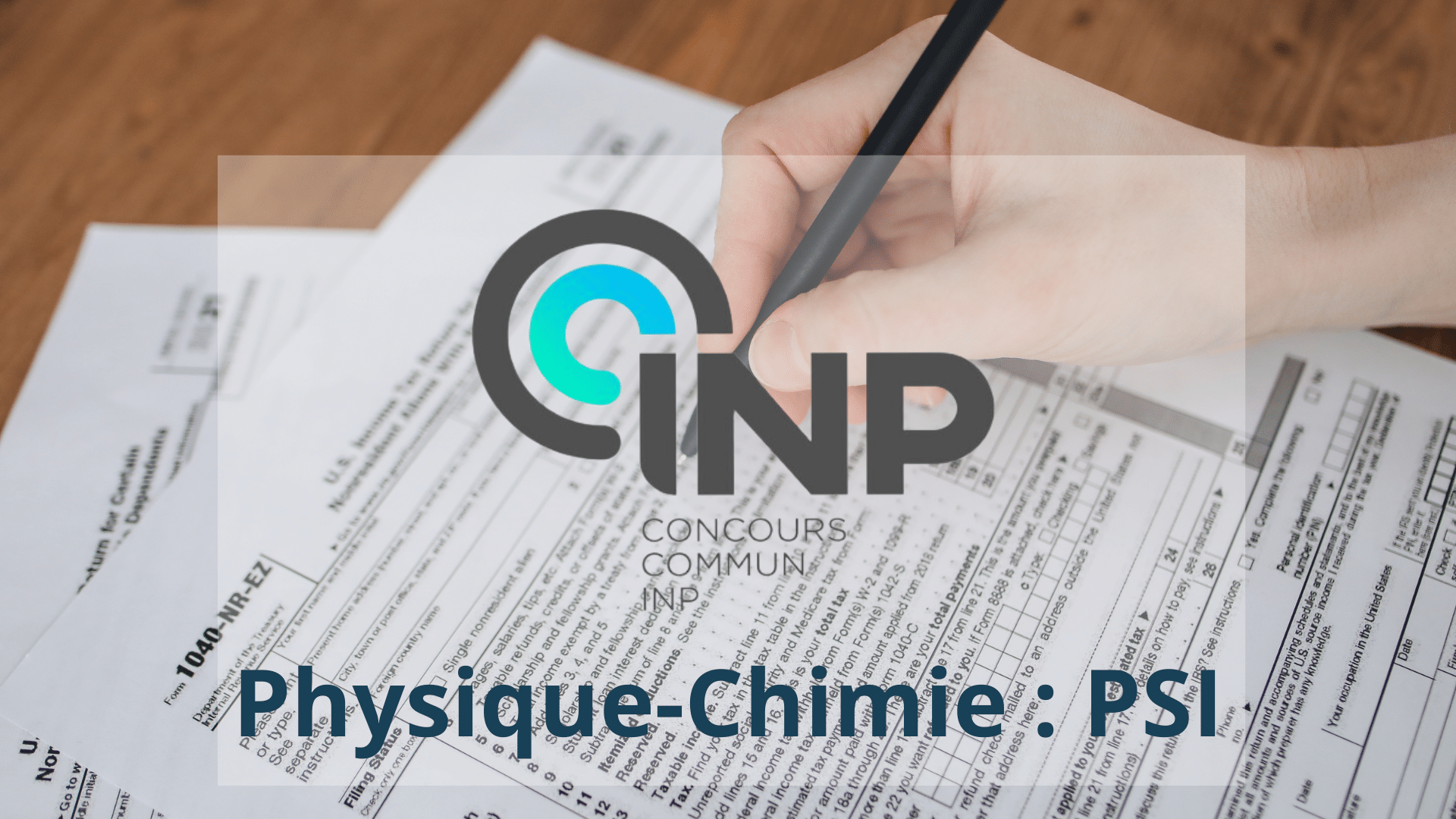 CCINP : Physique-Chimie - Sujet 2023 PSI - Génération Prépa