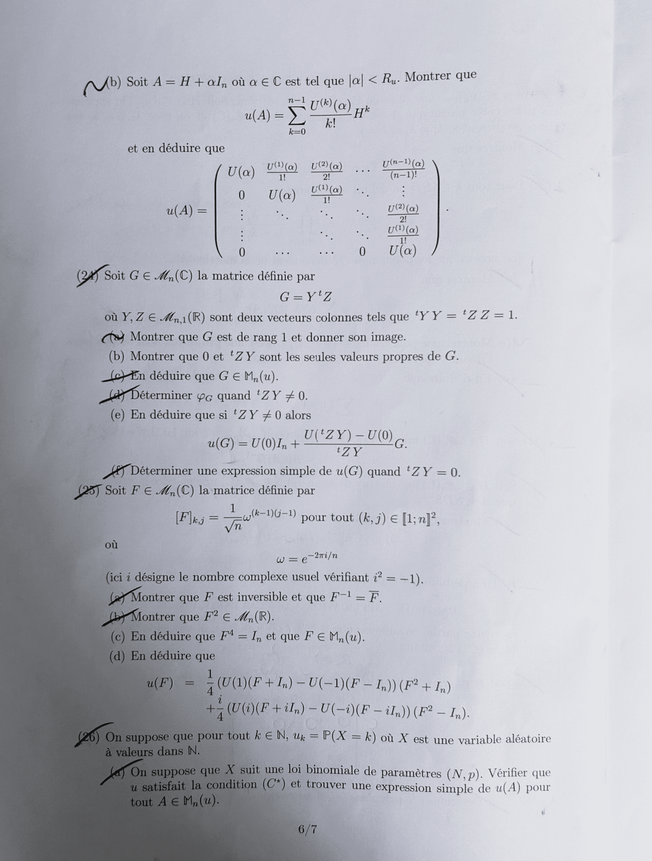 Concours XENS Maths Sujet 2024 PSI Génération Prépa