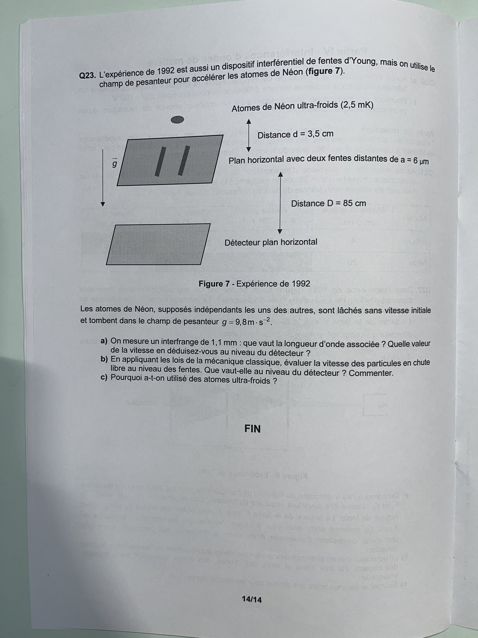 CCINP Physique Sujet 2024 MP Génération Prépa