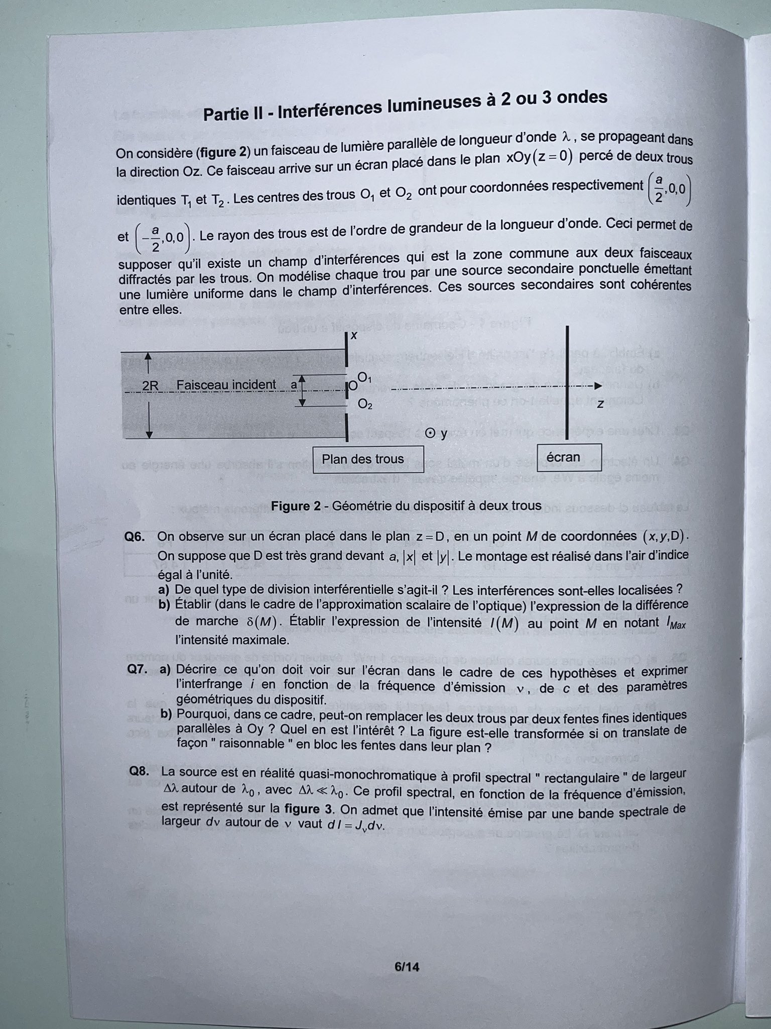 CCINP Physique Sujet 2024 MP Génération Prépa