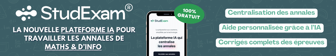 studexam annales maths info
