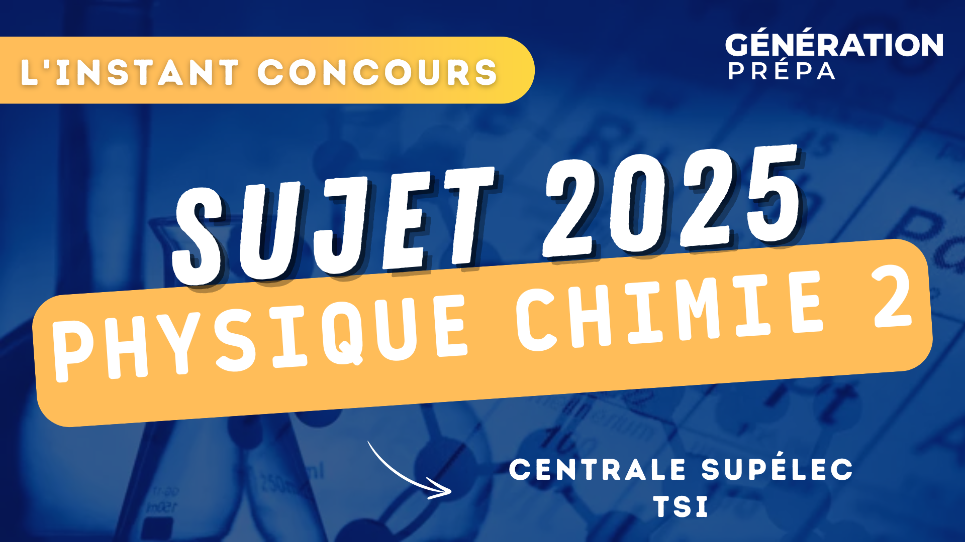 Concours Centrale-Supélec : Physique-Chimie 2 - Sujet 2025 TSI