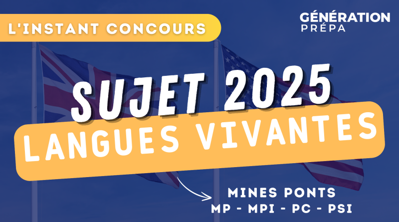 mines ponts sujet langues vivantes mp mpi pc psi