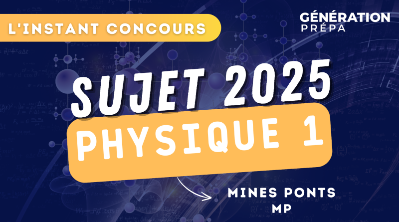 mines ponts sujet physique 1 mp