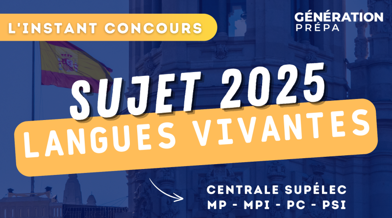 concours centrale supélec sujet langues vivantes mp mpi pc psi
