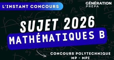 Maths B X ENS MP 2026