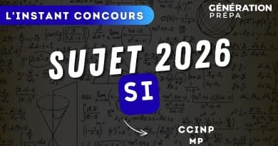 Sujet si mp CCINP 2026