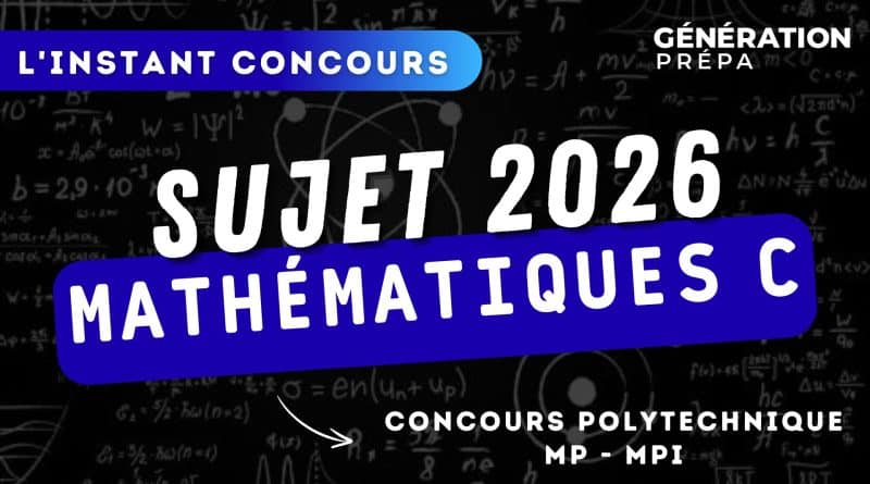 mathematiques c x-ens 2026 sujet