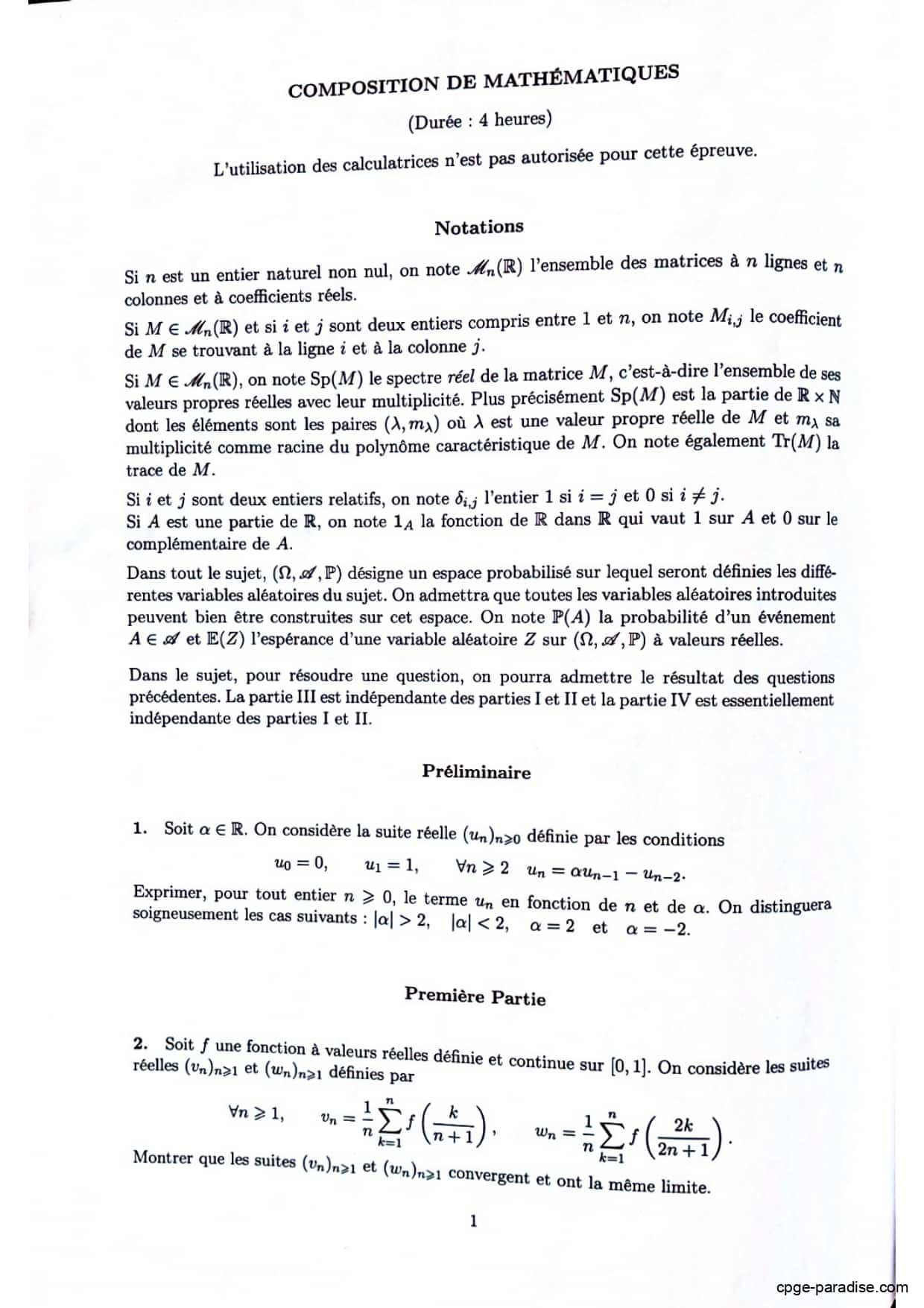 Concours X-ENS 2026 : le sujet de maths B MP ! - Génération Prépa
