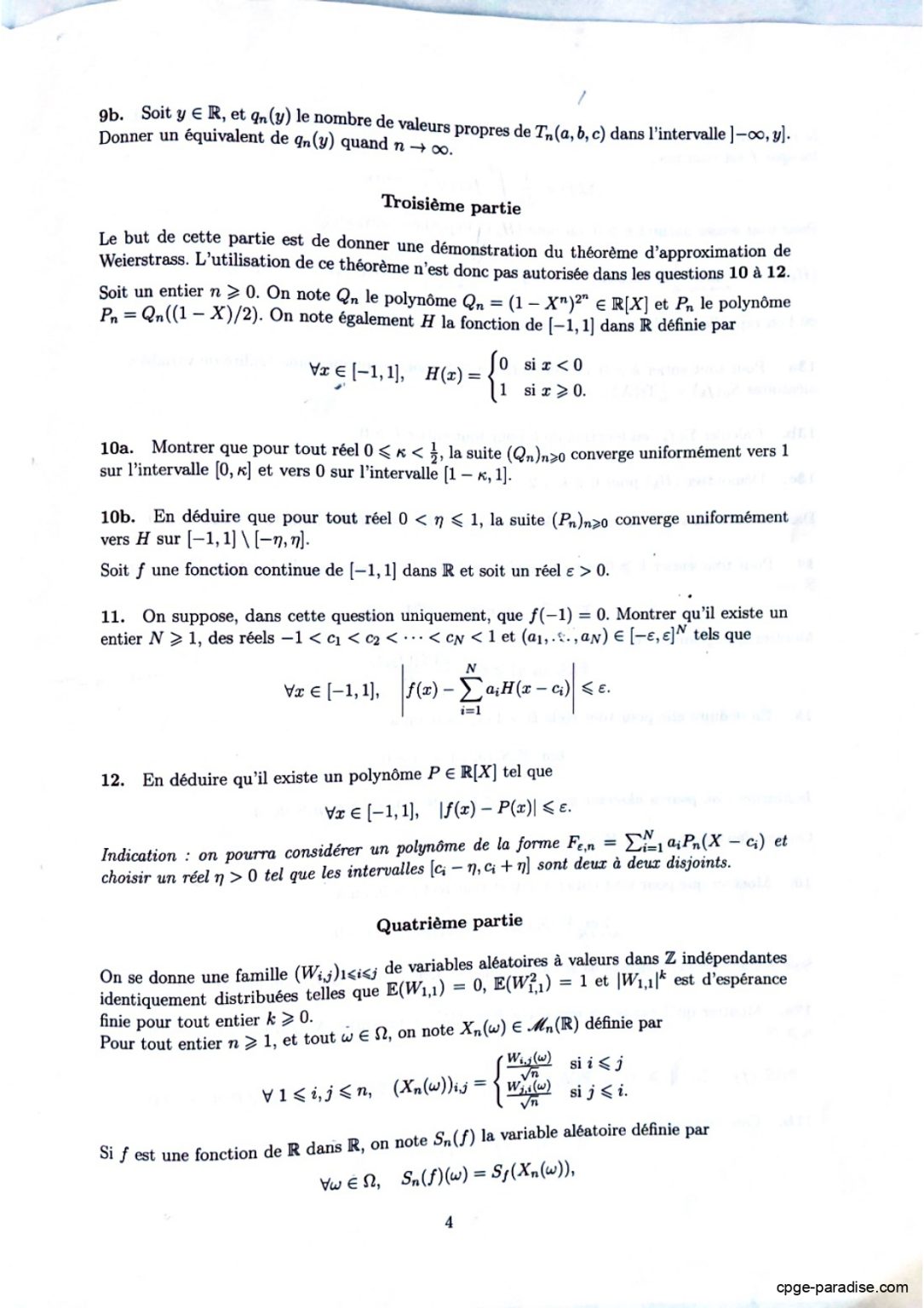 Concours X-ENS 2026 : le sujet de maths B MP ! - Génération Prépa