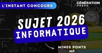 sujet info mp mines pont
