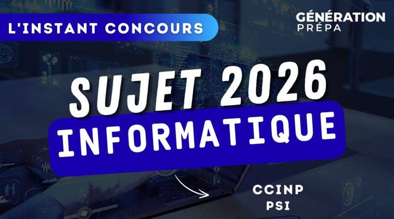 sujet informatique psi CCINP