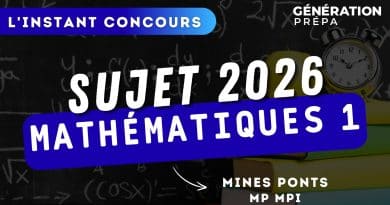 sujet maths mp mpi concours mines ponts 2026