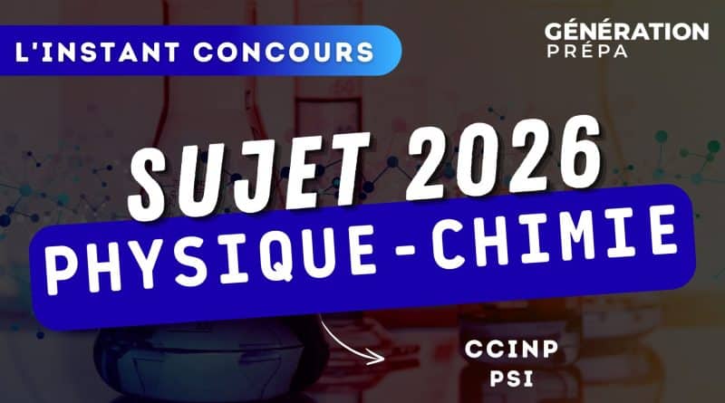 sujet physique chimie psi ccinp