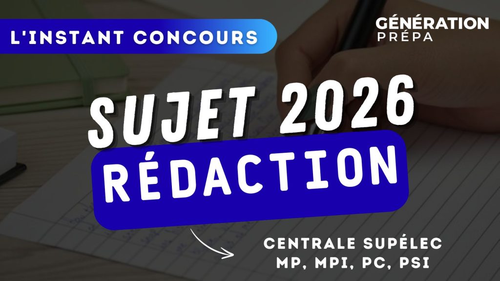 sujet redaction francais centrale supelec
