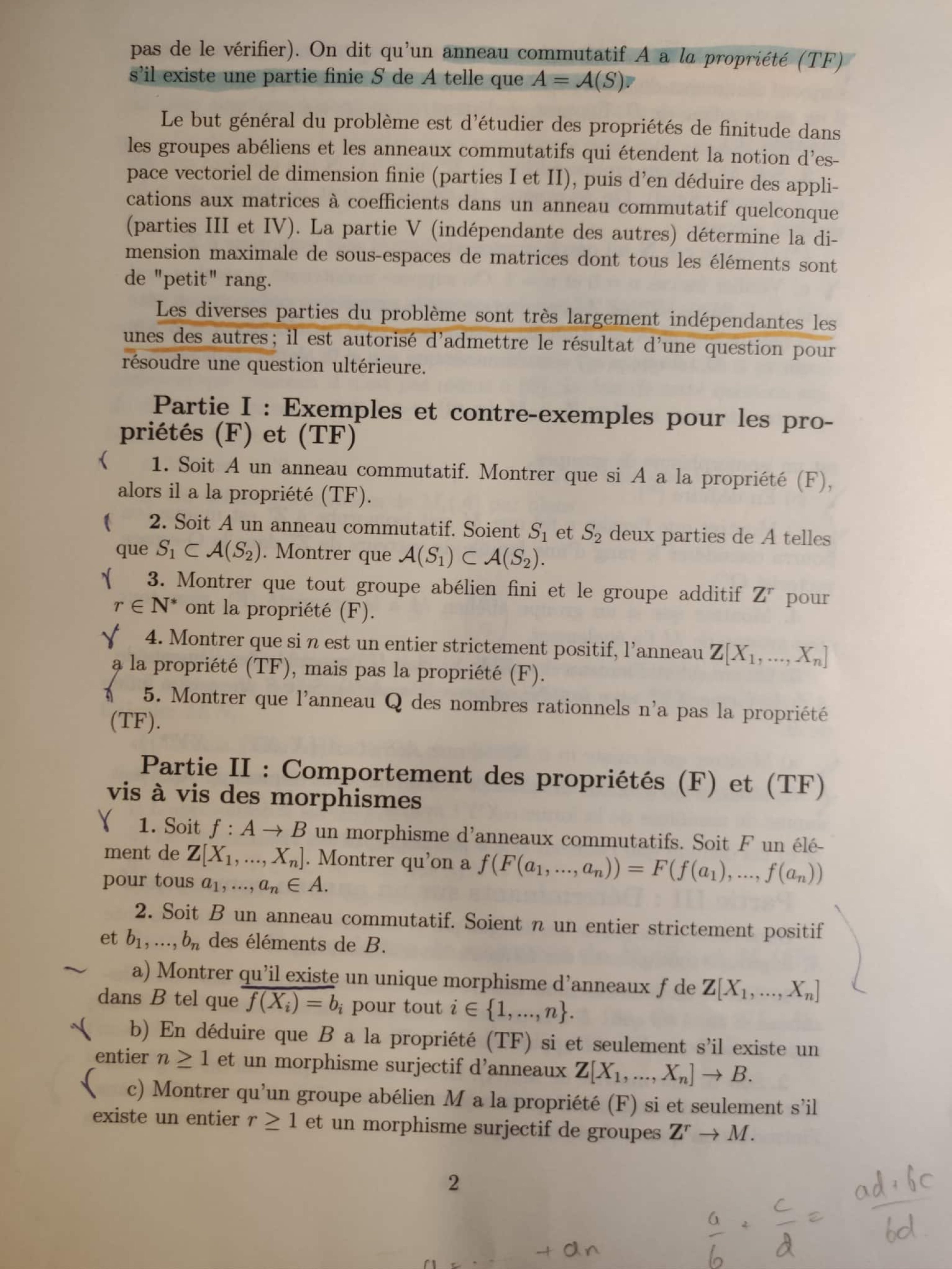 Concours X-ENS : Maths D - Sujet 2023 MP - Génération Prépa